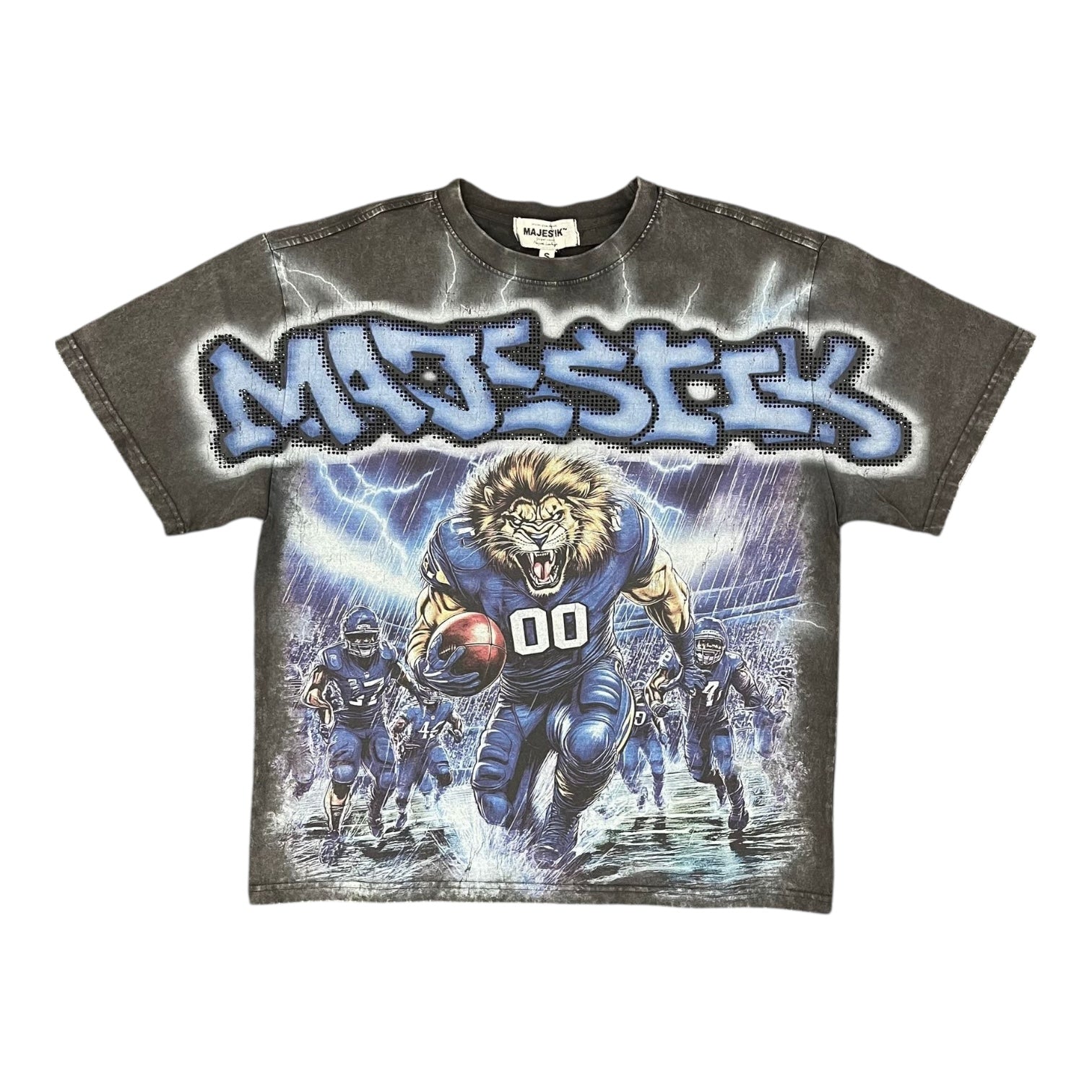 MAJESTIK: Lion Football SS Crop TE2580